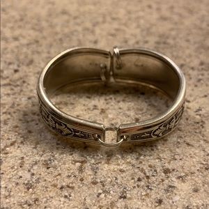 Silver spoon bracelet